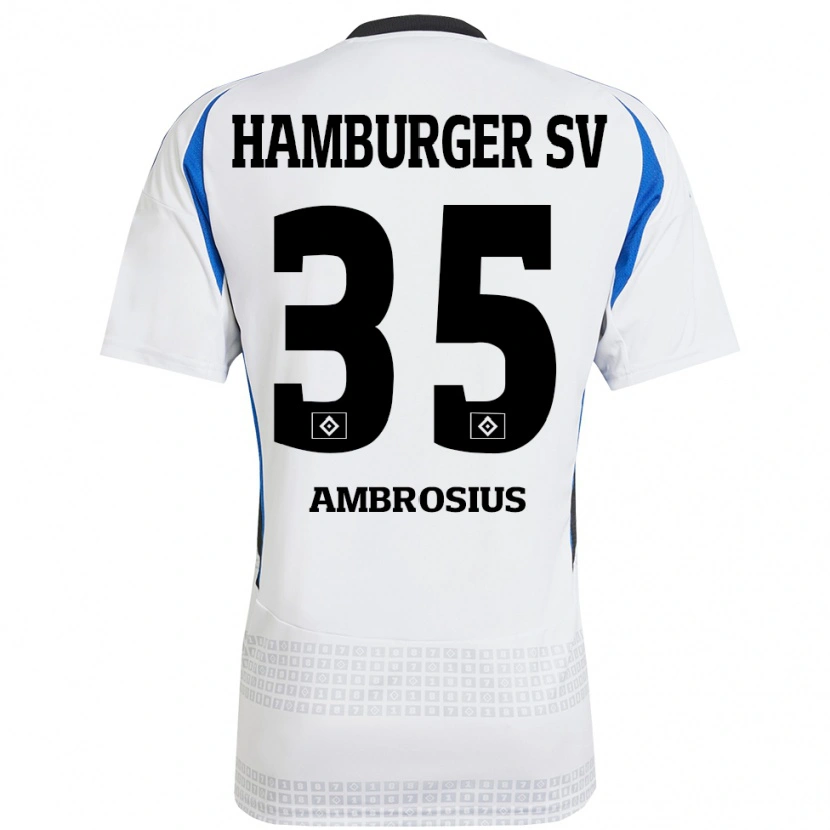 Danxen Kid Stephan Ambrosius #35 White Blue Home Jersey 2024/25 T-Shirt