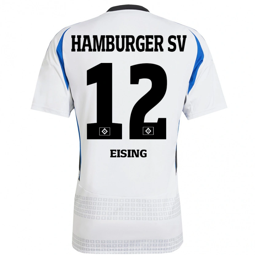 Danxen Kid Luis Eising #12 White Blue Home Jersey 2024/25 T-Shirt