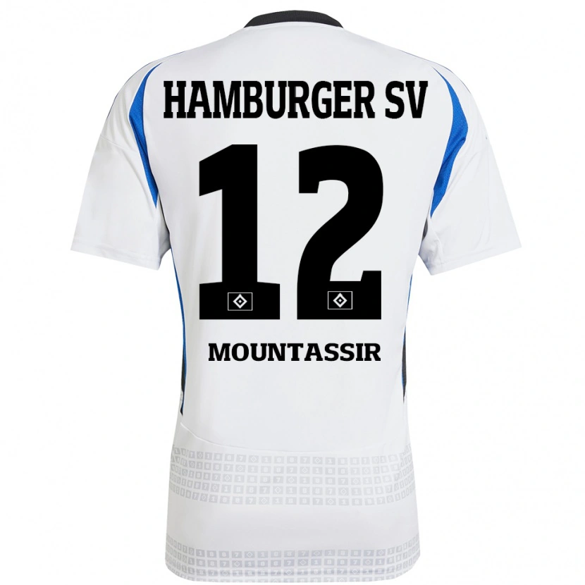 Danxen Kid Youssef Mountassir #12 White Blue Home Jersey 2024/25 T-Shirt