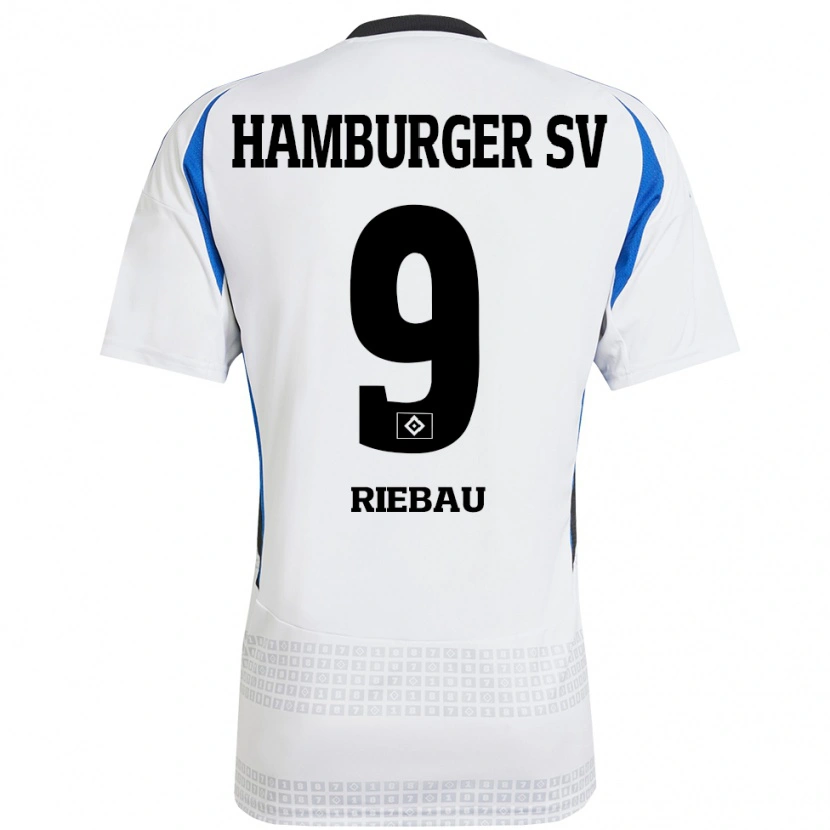 Danxen Kid Henry Riebau #9 White Blue Home Jersey 2024/25 T-Shirt