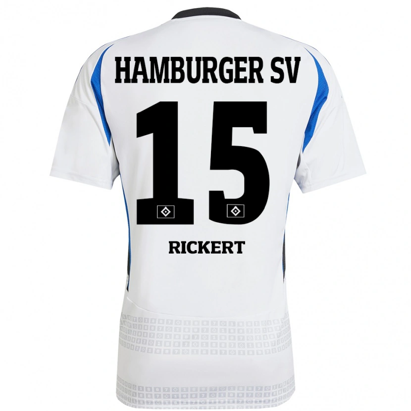 Danxen Kid Manja Rickert #15 White Blue Home Jersey 2024/25 T-Shirt