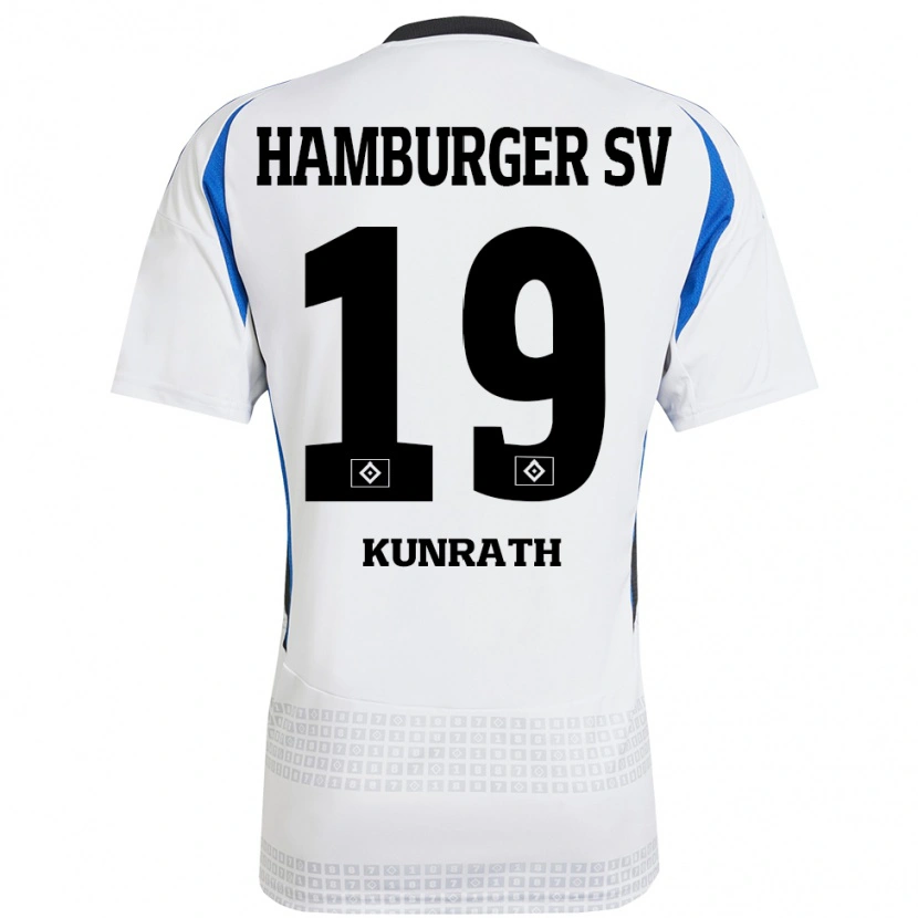 Danxen Kid Lina Kunrath #19 White Blue Home Jersey 2024/25 T-Shirt