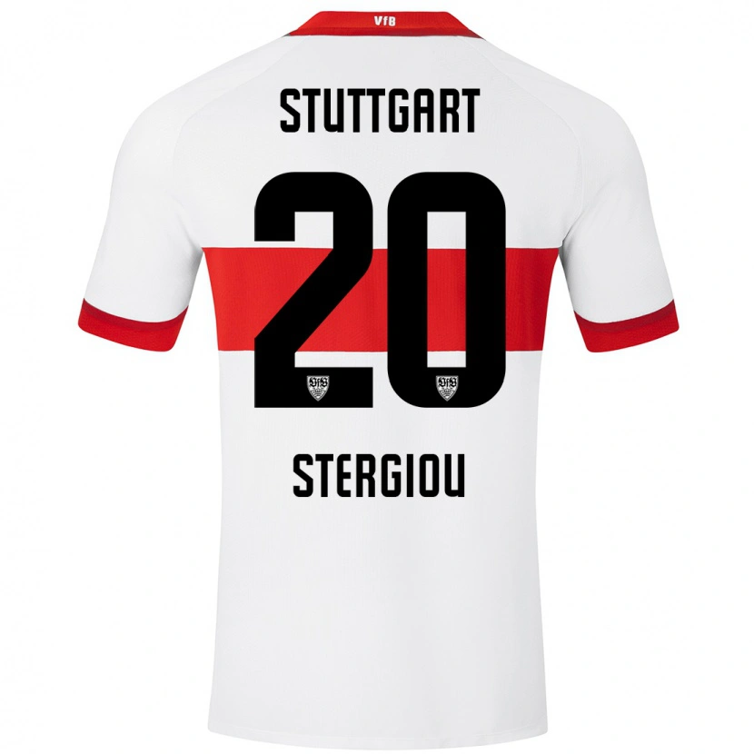 Danxen Kid Leonidas Stergiou #20 White Red Home Jersey 2024/25 T-Shirt