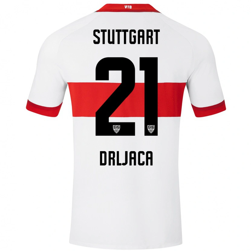 Danxen Kid Stefan Drljaca #21 White Red Home Jersey 2024/25 T-Shirt