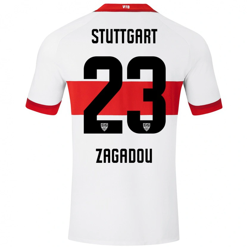 Danxen Kid Dan-Axel Zagadou #23 White Red Home Jersey 2024/25 T-Shirt