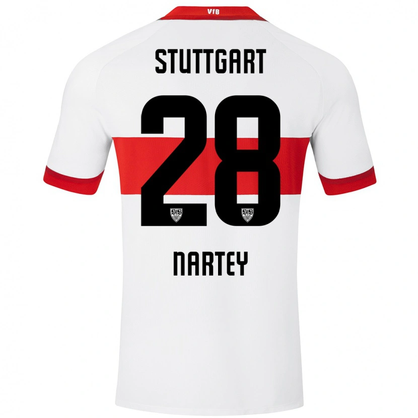 Danxen Kid Nikolas Nartey #28 White Red Home Jersey 2024/25 T-Shirt