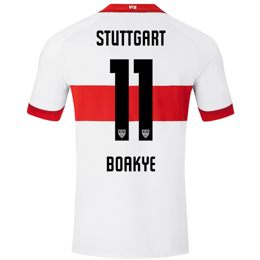 Danxen Kid Benjamin Boakye #11 White Red Home Jersey 2024/25 T-Shirt