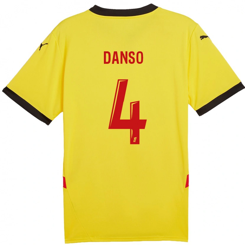 Danxen Kid Kevin Danso #4 Yellow Red Home Jersey 2024/25 T-Shirt