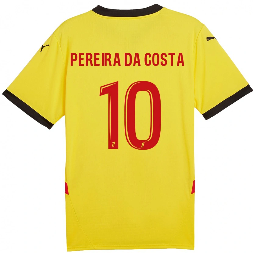 Danxen Kid David Pereira Da Costa #10 Yellow Red Home Jersey 2024/25 T-Shirt