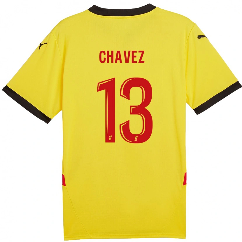 Danxen Kid Jhoanner Chávez #13 Yellow Red Home Jersey 2024/25 T-Shirt