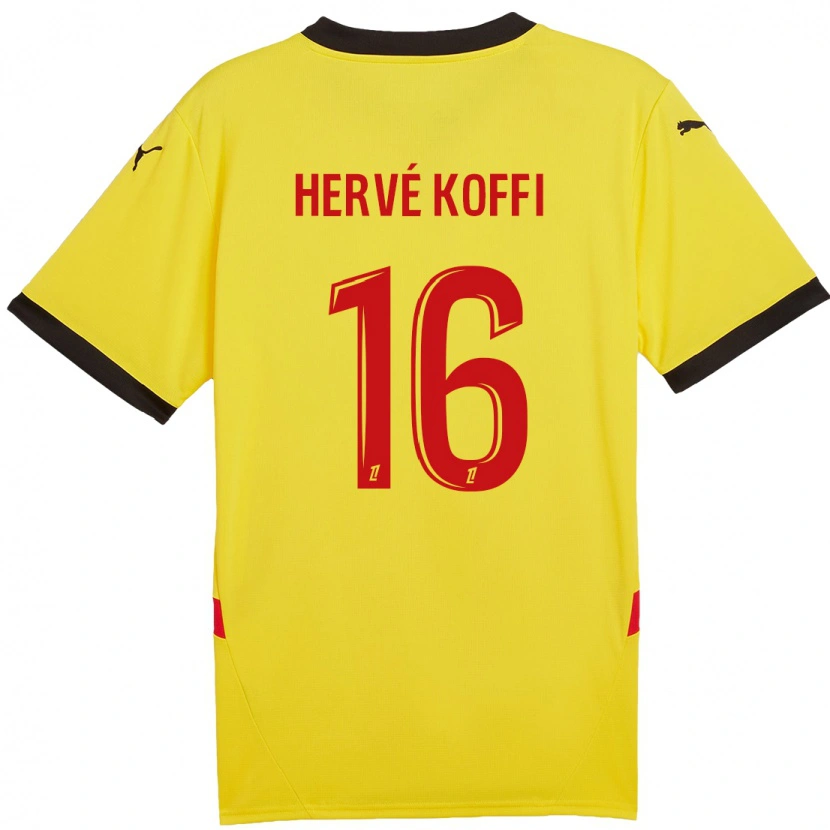 Danxen Kid Hervé Koffi #16 Yellow Red Home Jersey 2024/25 T-Shirt