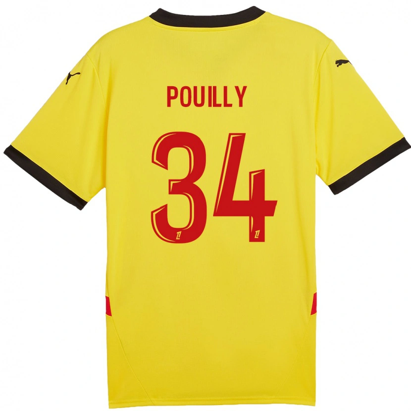 Danxen Kid Tom Pouilly #34 Yellow Red Home Jersey 2024/25 T-Shirt