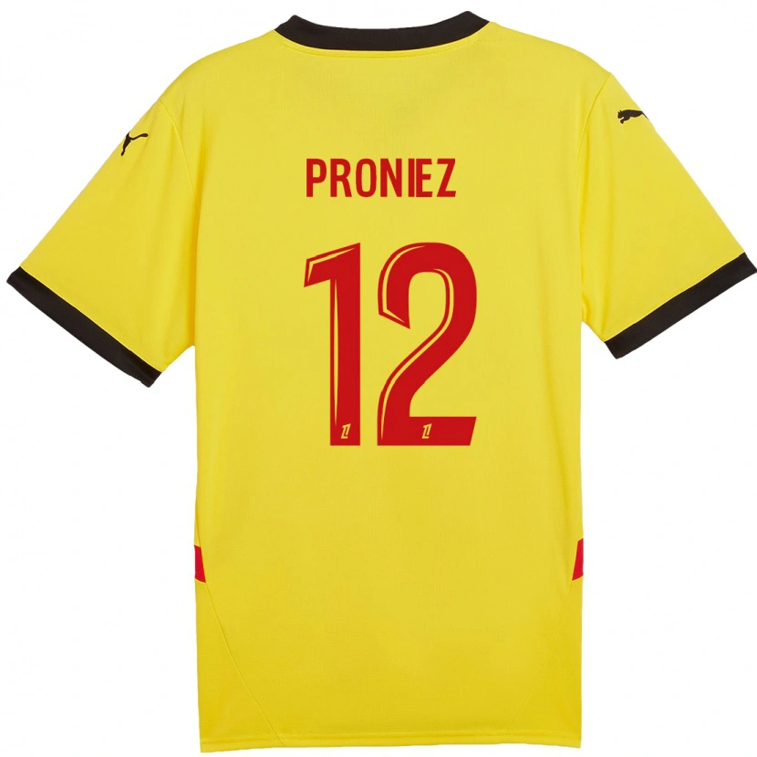 Danxen Kid Fany Proniez #12 Yellow Red Home Jersey 2024/25 T-Shirt