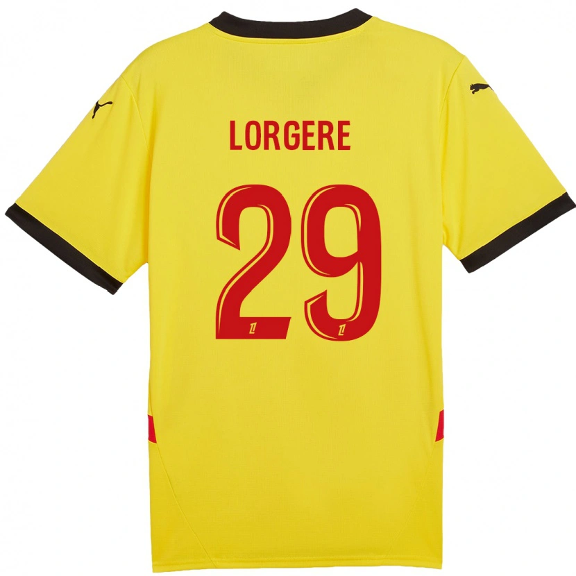 Danxen Kid Charlotte Lorgeré #29 Yellow Red Home Jersey 2024/25 T-Shirt