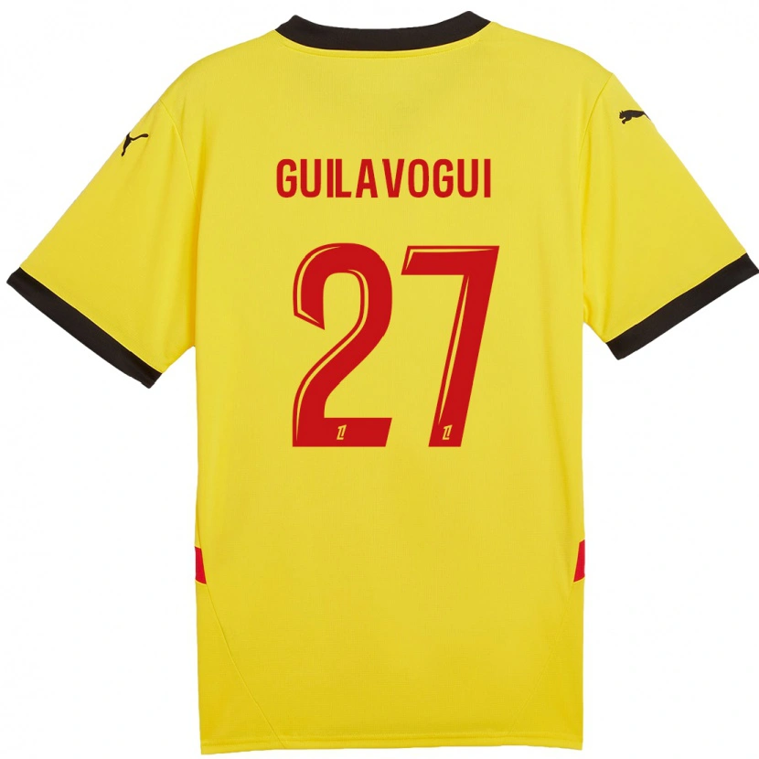 Danxen Kid Morgan Guilavogui #27 Yellow Red Home Jersey 2024/25 T-Shirt