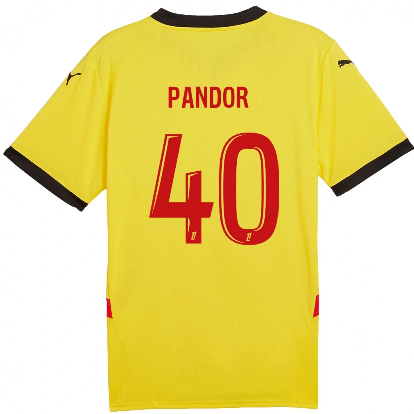 Danxen Kid Yannick Pandor #40 Yellow Red Home Jersey 2024/25 T-Shirt