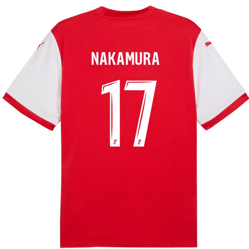 Danxen Kid Keito Nakamura #17 Red White Home Jersey 2024/25 T-Shirt