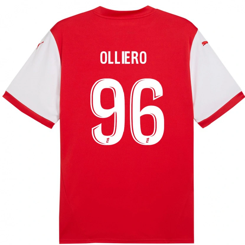 Danxen Kid Alexandre Olliero #96 Red White Home Jersey 2024/25 T-Shirt