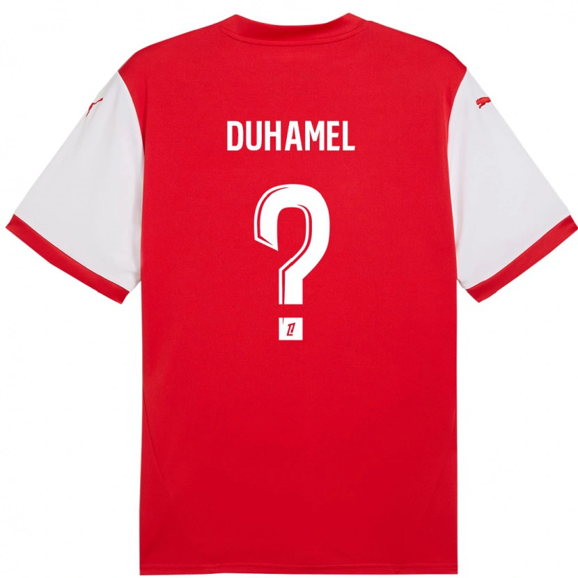 Danxen Kid Lino Duhamel #0 Red White Home Jersey 2024/25 T-Shirt