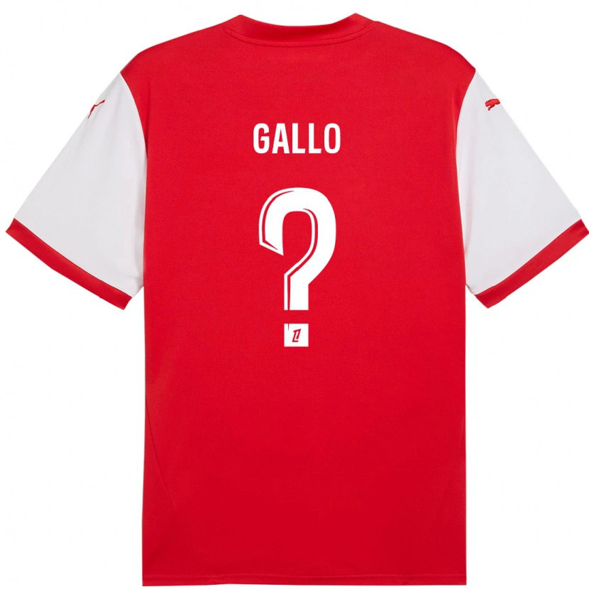 Danxen Kid Noan Gallo #0 Red White Home Jersey 2024/25 T-Shirt