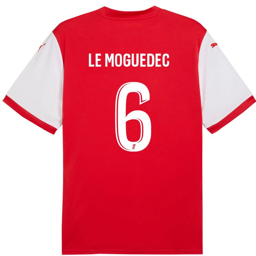 Danxen Kid Anaële Le Moguédec #6 Red White Home Jersey 2024/25 T-Shirt