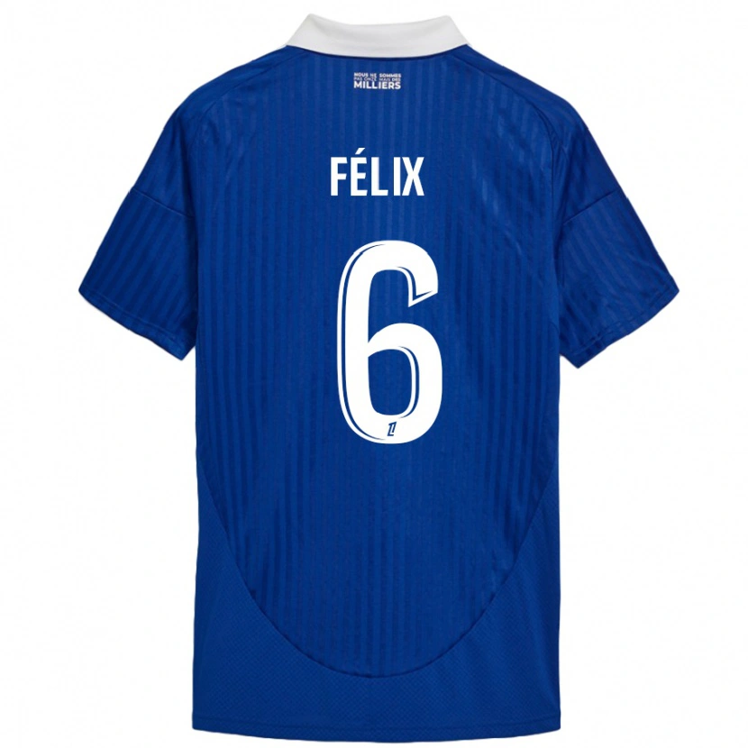 Danxen Kid Félix Lemaréchal #6 Blue White Home Jersey 2024/25 T-Shirt