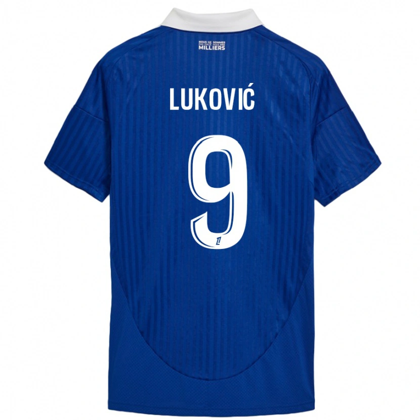 Danxen Kid Milos Lukovic #9 Blue White Home Jersey 2024/25 T-Shirt