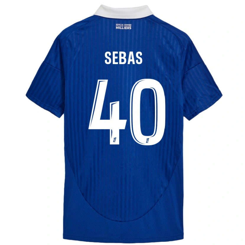 Danxen Kid Jérémy Sebas #40 Blue White Home Jersey 2024/25 T-Shirt