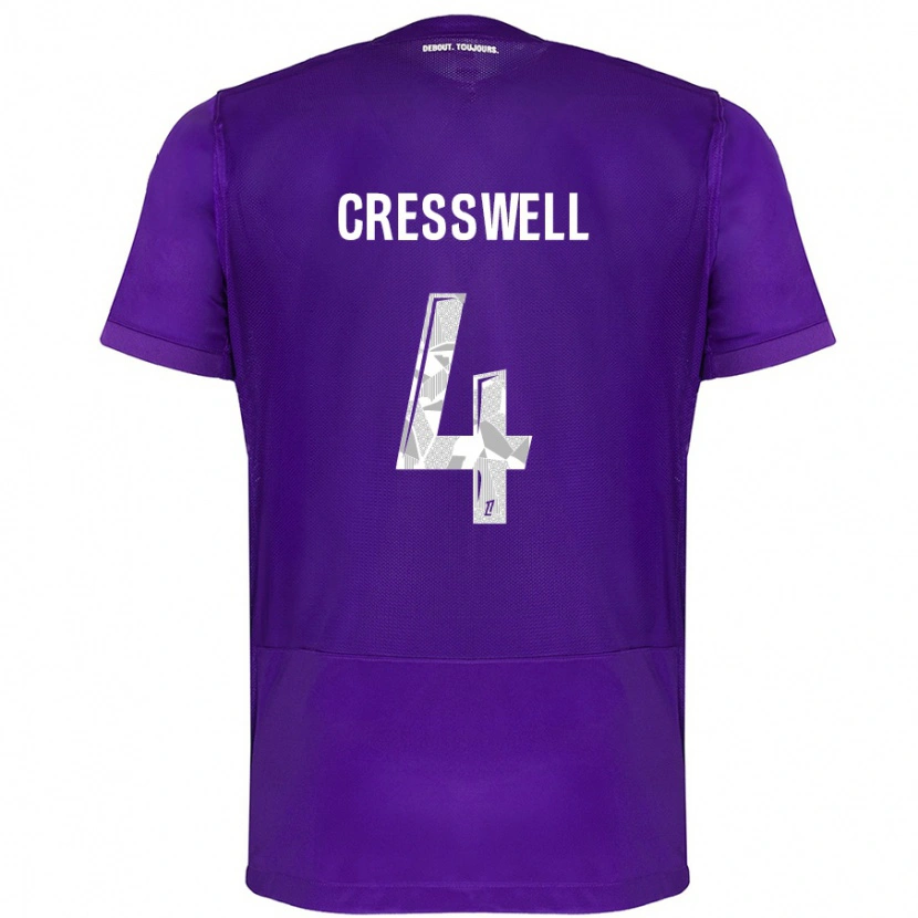 Danxen Kid Charlie Cresswell #4 Purple White Home Jersey 2024/25 T-Shirt