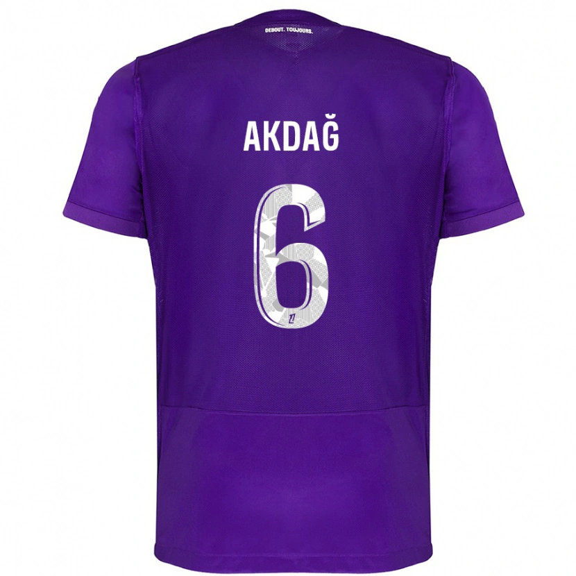 Danxen Kid Ümit Akdağ #6 Purple White Home Jersey 2024/25 T-Shirt