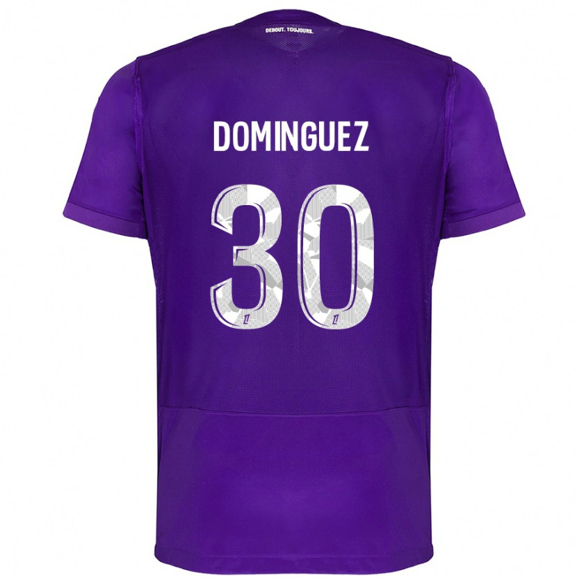 Danxen Kid Álex Domínguez #30 Purple White Home Jersey 2024/25 T-Shirt