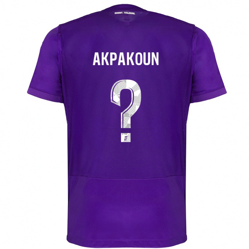 Danxen Kid Noé Akpakoun #0 Purple White Home Jersey 2024/25 T-Shirt