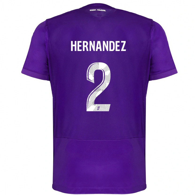 Danxen Kid Lucie Hernandez #2 Purple White Home Jersey 2024/25 T-Shirt