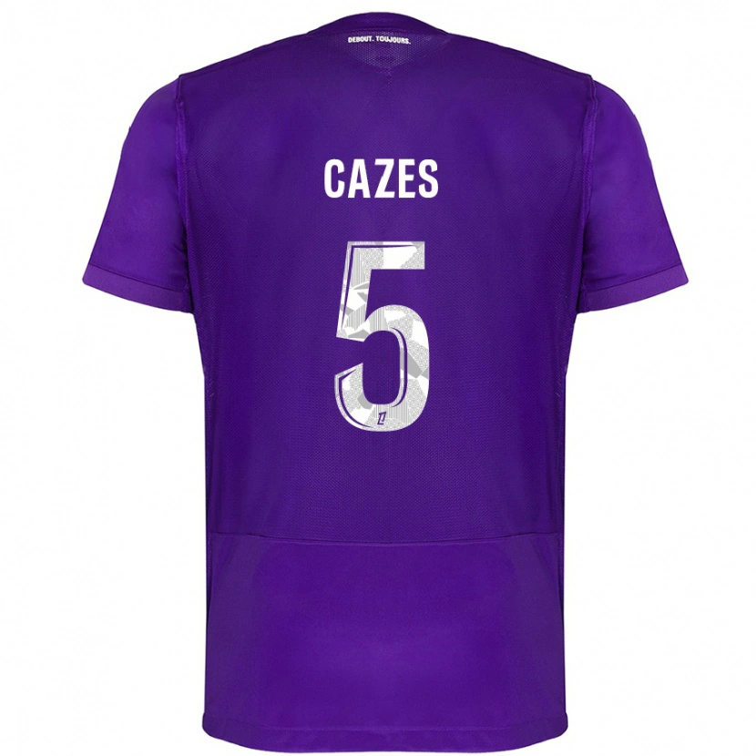 Danxen Kid Manon Cazes #5 Purple White Home Jersey 2024/25 T-Shirt