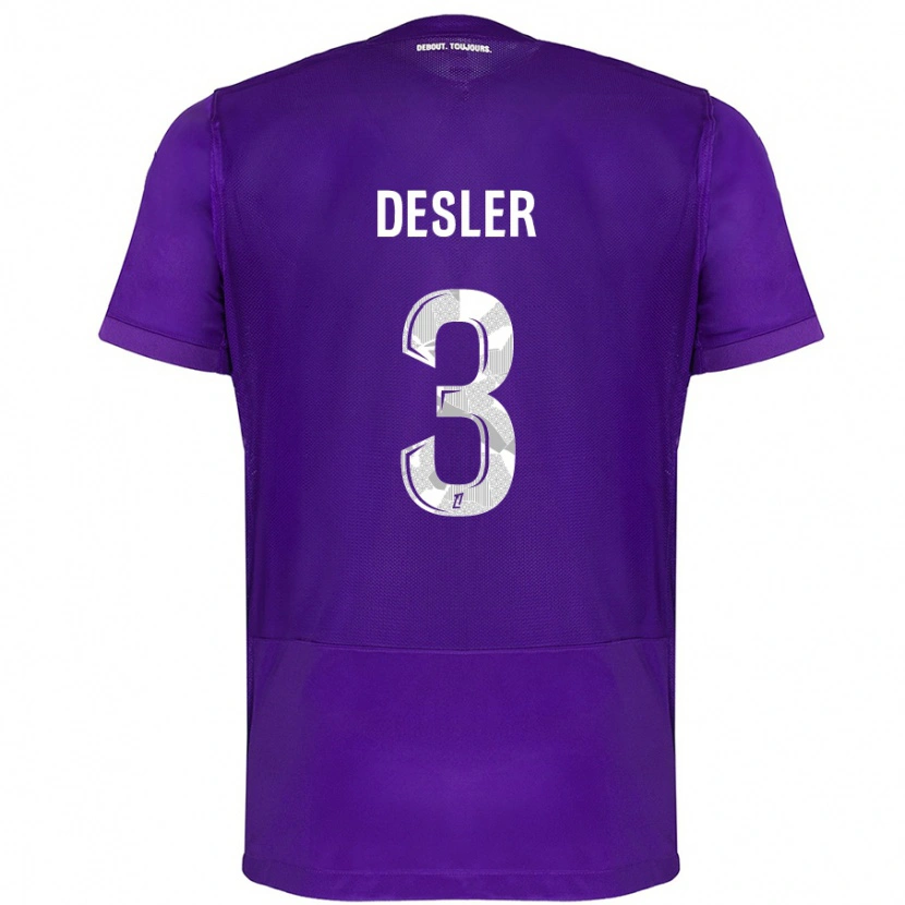 Danxen Kid Mikkel Desler #3 Purple White Home Jersey 2024/25 T-Shirt