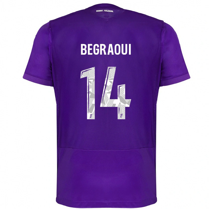 Danxen Kid Yanis Begraoui #14 Purple White Home Jersey 2024/25 T-Shirt