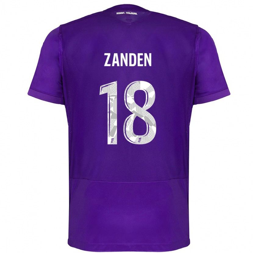 Danxen Kid Oliver Zandén #18 Purple White Home Jersey 2024/25 T-Shirt