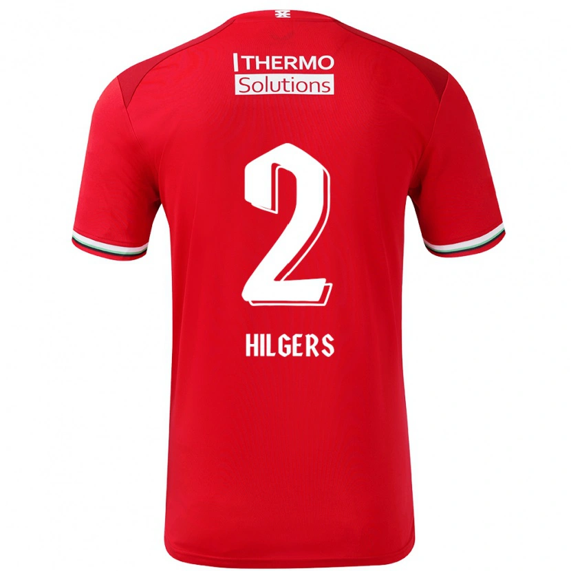 Danxen Kid Mees Hilgers #2 Red White Home Jersey 2024/25 T-Shirt