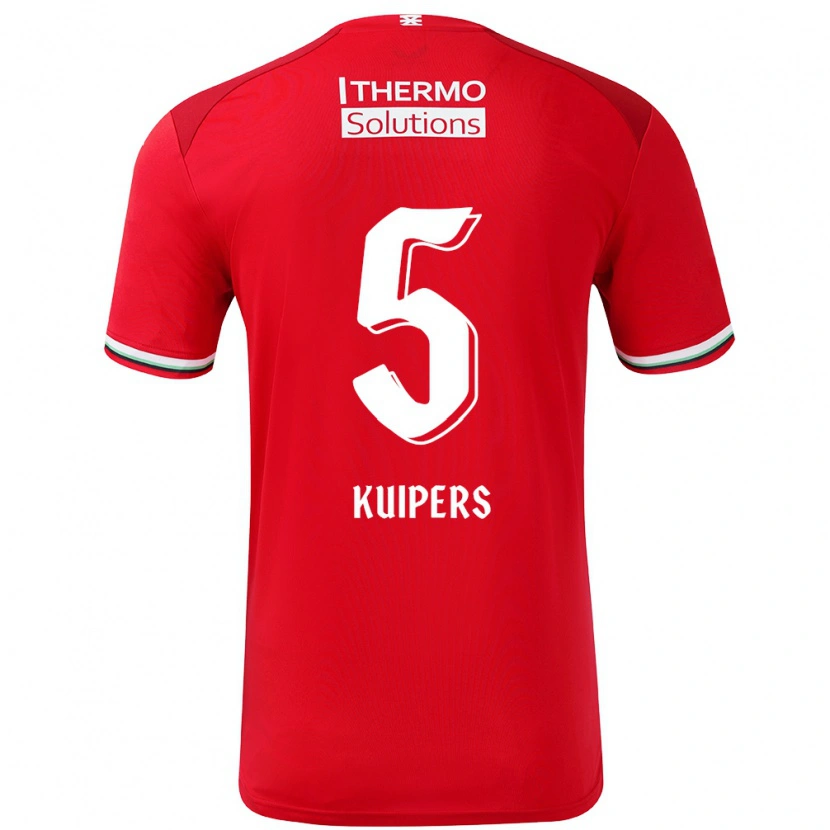 Danxen Kid Bas Kuipers #5 Red White Home Jersey 2024/25 T-Shirt