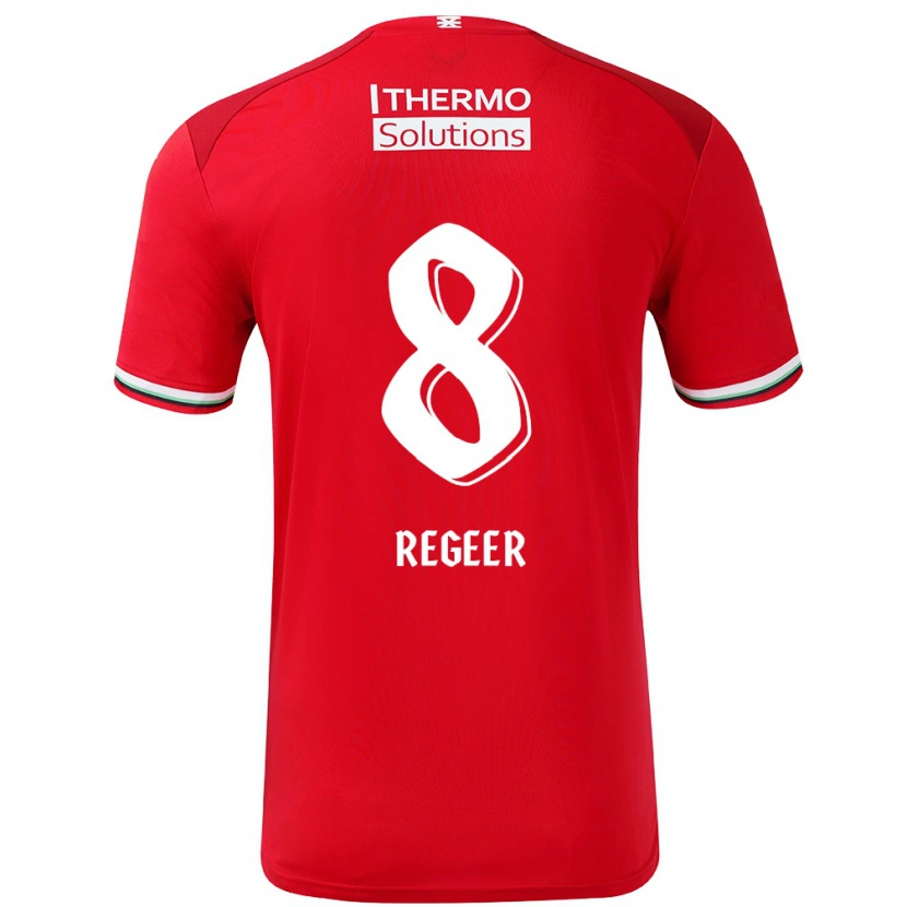 Danxen Kid Youri Regeer #8 Red White Home Jersey 2024/25 T-Shirt