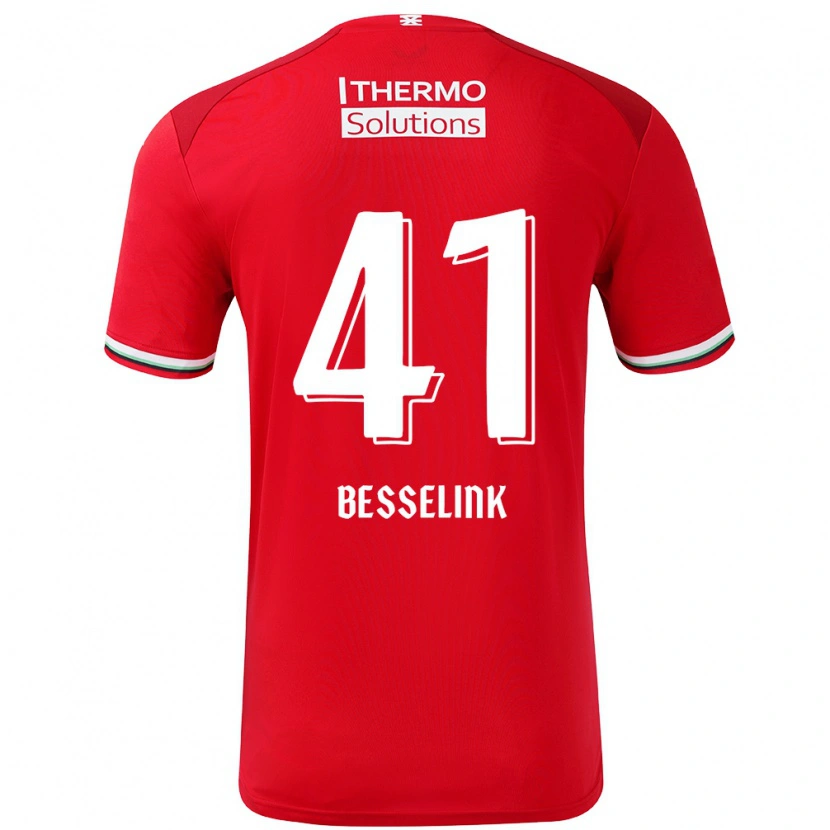 Danxen Kid Gijs Besselink #41 Red White Home Jersey 2024/25 T-Shirt