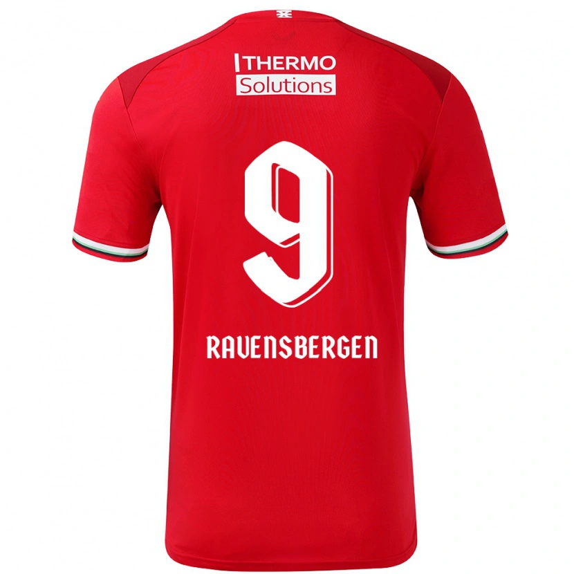 Danxen Kid Jaimy Ravensbergen #9 Red White Home Jersey 2024/25 T-Shirt