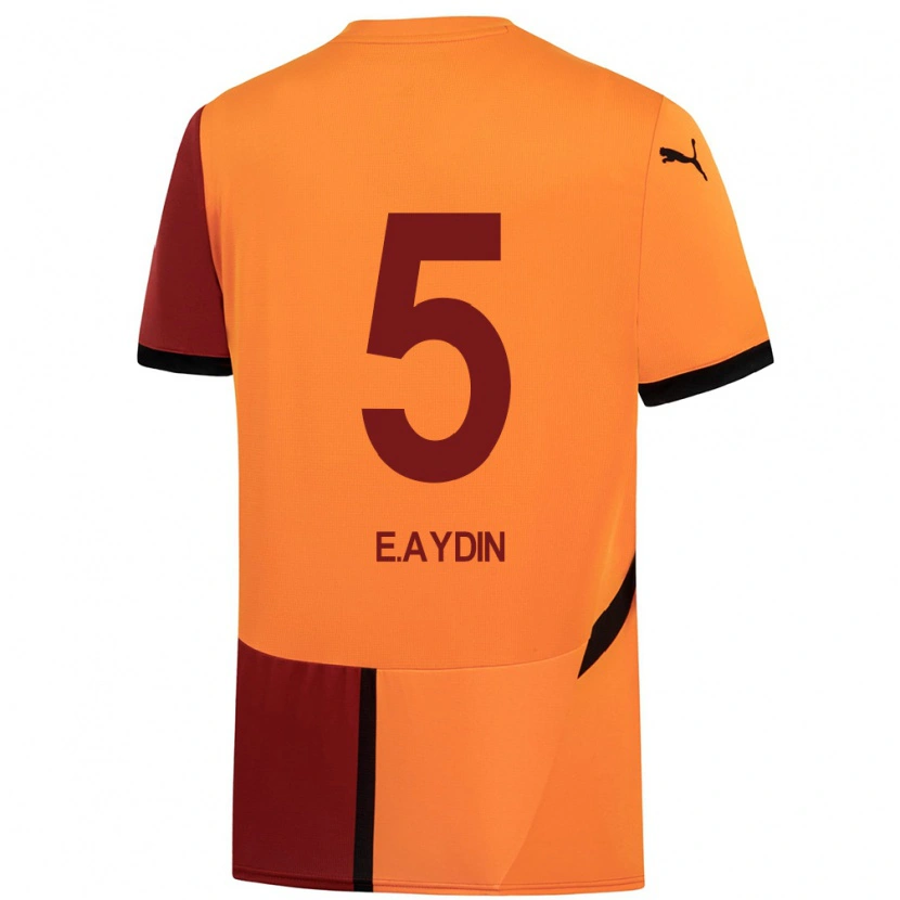 Danxen Kid Eyüp Aydın #5 Yellow Red Home Jersey 2024/25 T-Shirt