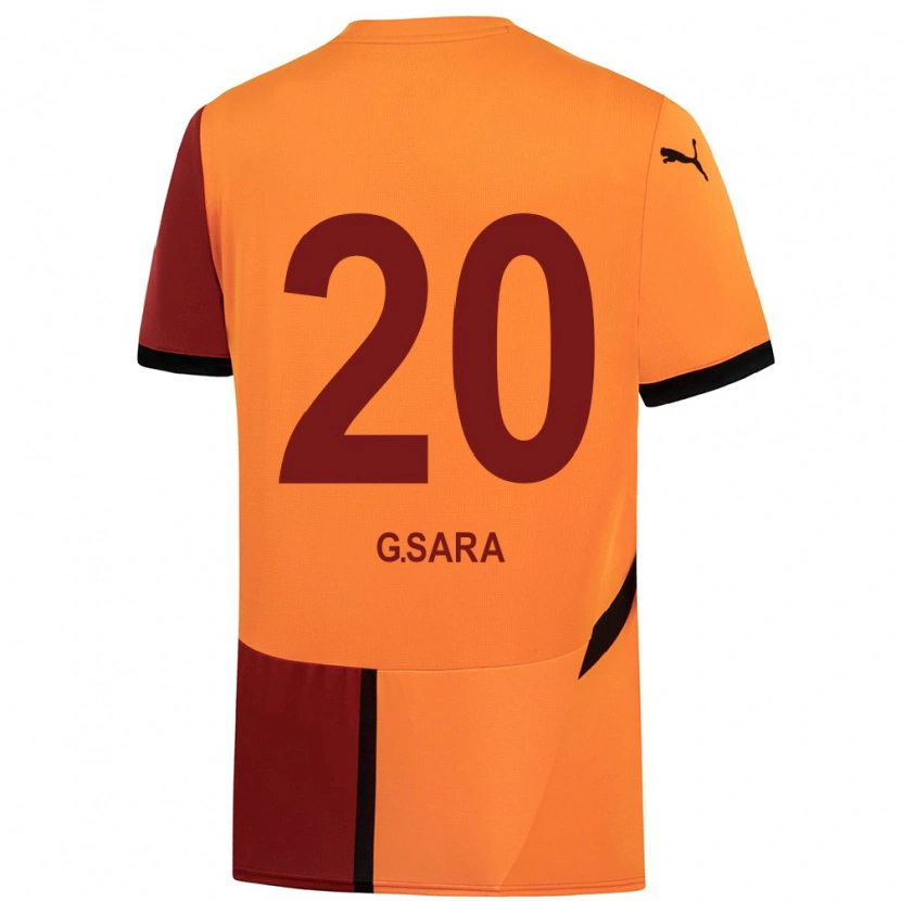 Danxen Kid Gabriel Sara #20 Yellow Red Home Jersey 2024/25 T-Shirt