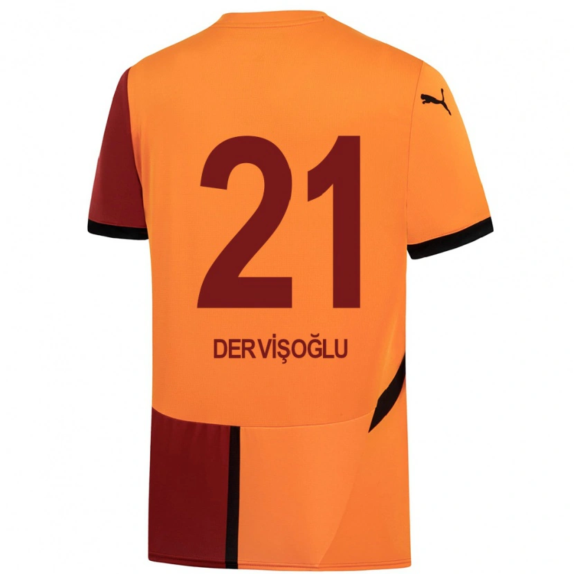 Danxen Kid Halil Dervişoğlu #21 Yellow Red Home Jersey 2024/25 T-Shirt