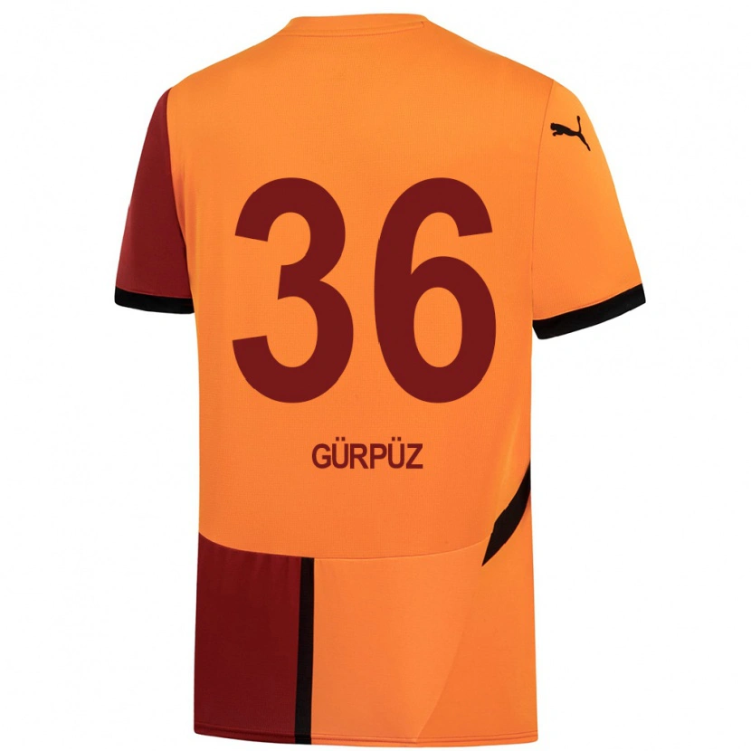 Danxen Kid Gökdeniz Gürpüz #36 Yellow Red Home Jersey 2024/25 T-Shirt