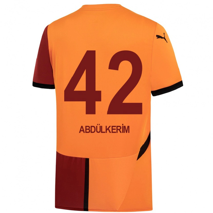 Danxen Kid Abdülkerim Bardakcı #42 Yellow Red Home Jersey 2024/25 T-Shirt