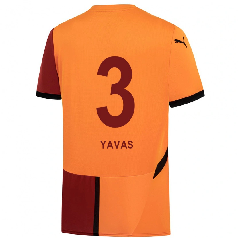 Danxen Kid Arda Yavaş #3 Yellow Red Home Jersey 2024/25 T-Shirt