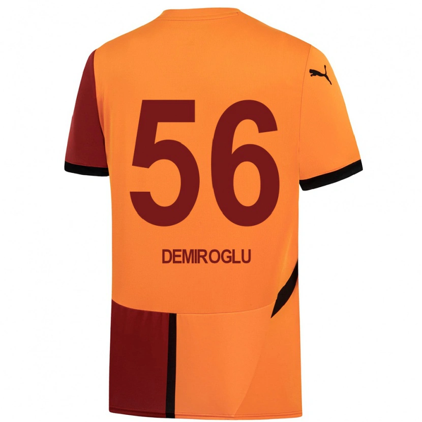 Danxen Kid Baran Demiroğlu #56 Yellow Red Home Jersey 2024/25 T-Shirt