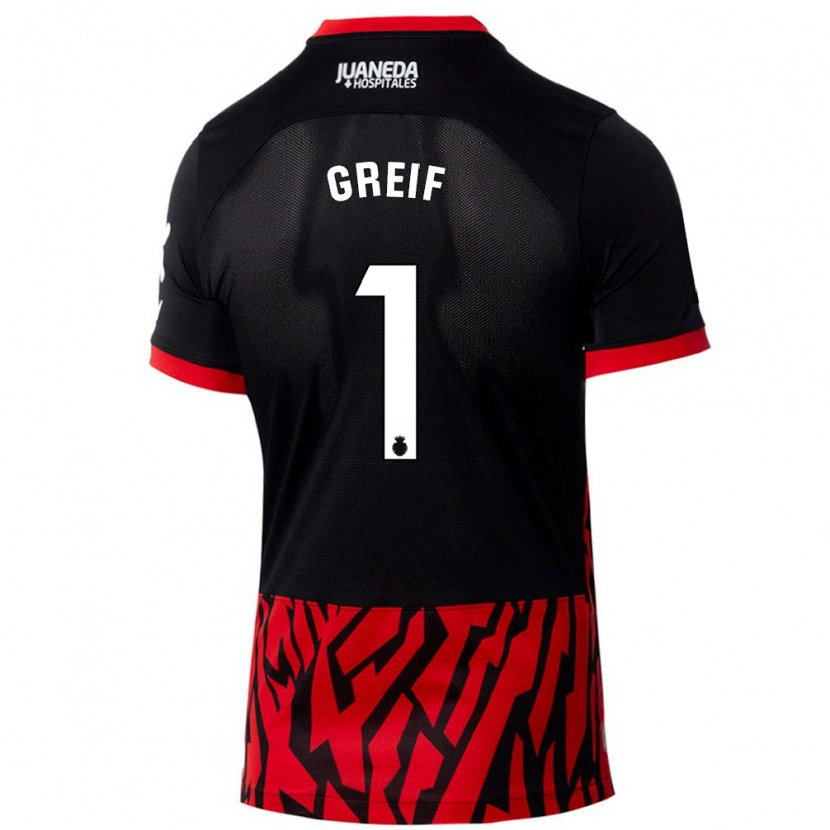 Danxen Kid Dominik Greif #1 Black Red Home Jersey 2024/25 T-Shirt